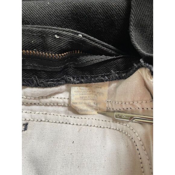 Vintage Lee Riveted Straight Jeans Womens Size 8 Black USA Made 100% Cotton 30In - Picture 7 of 7